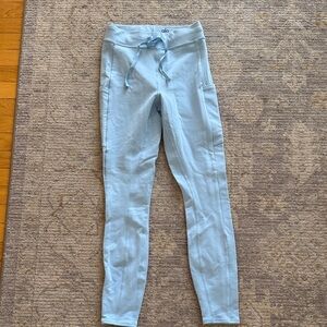 ALO Yoga Sky Blue Leggings with tie waist and pockets